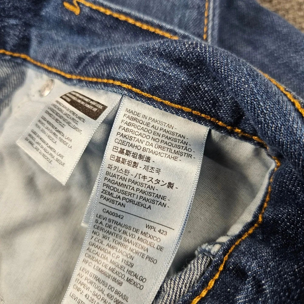 Levis Middy Straight Jeans Blue Mid Rise Denim Pants 33x30 A4690-8003 NWT
